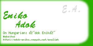 eniko adok business card